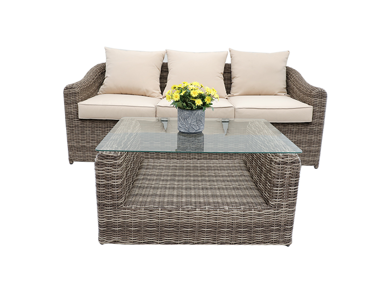 طقم أرائك الروطان، طقم أرائك ألومنيوم 4 قطع YQR-418-2