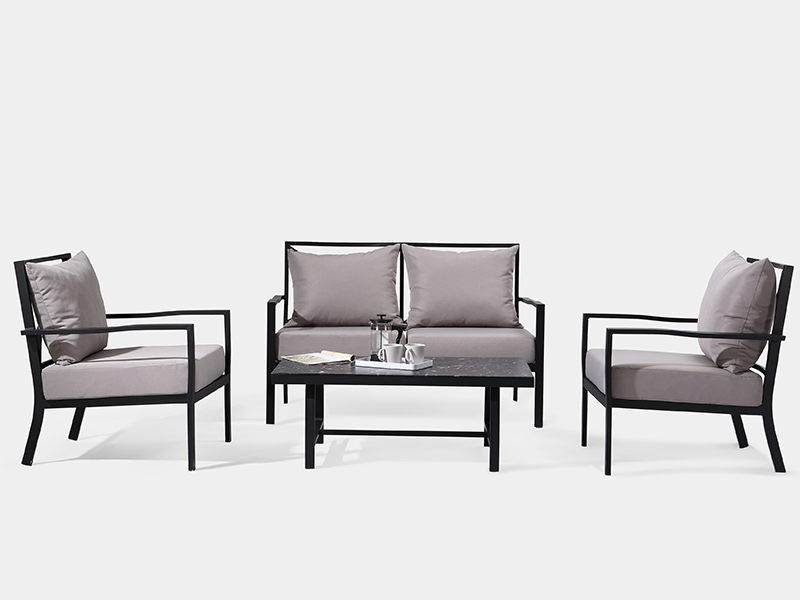 أريكة الحديقة الحديثة ، 4pcs الفناء البند yqa-1012