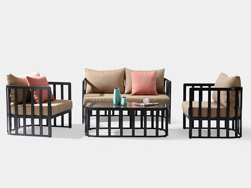 أوقات الفراغ في الهواء الطلق الأثاث الألمنيوم مع وسادة YQA-1090